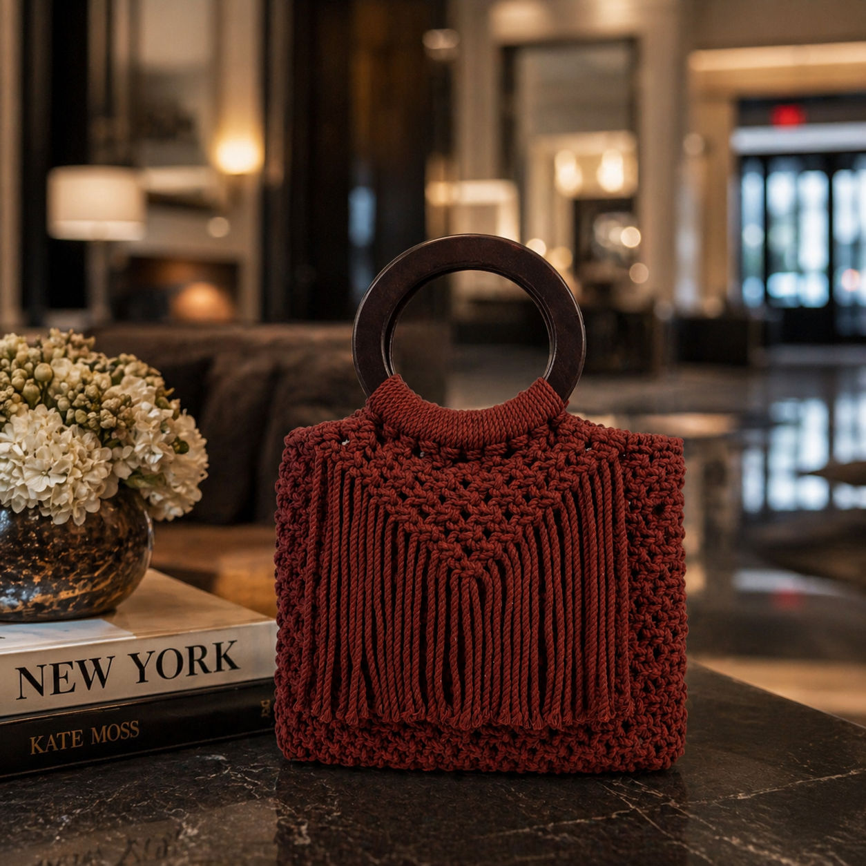 Contemporary Macrame Handbag Urban Sophistication